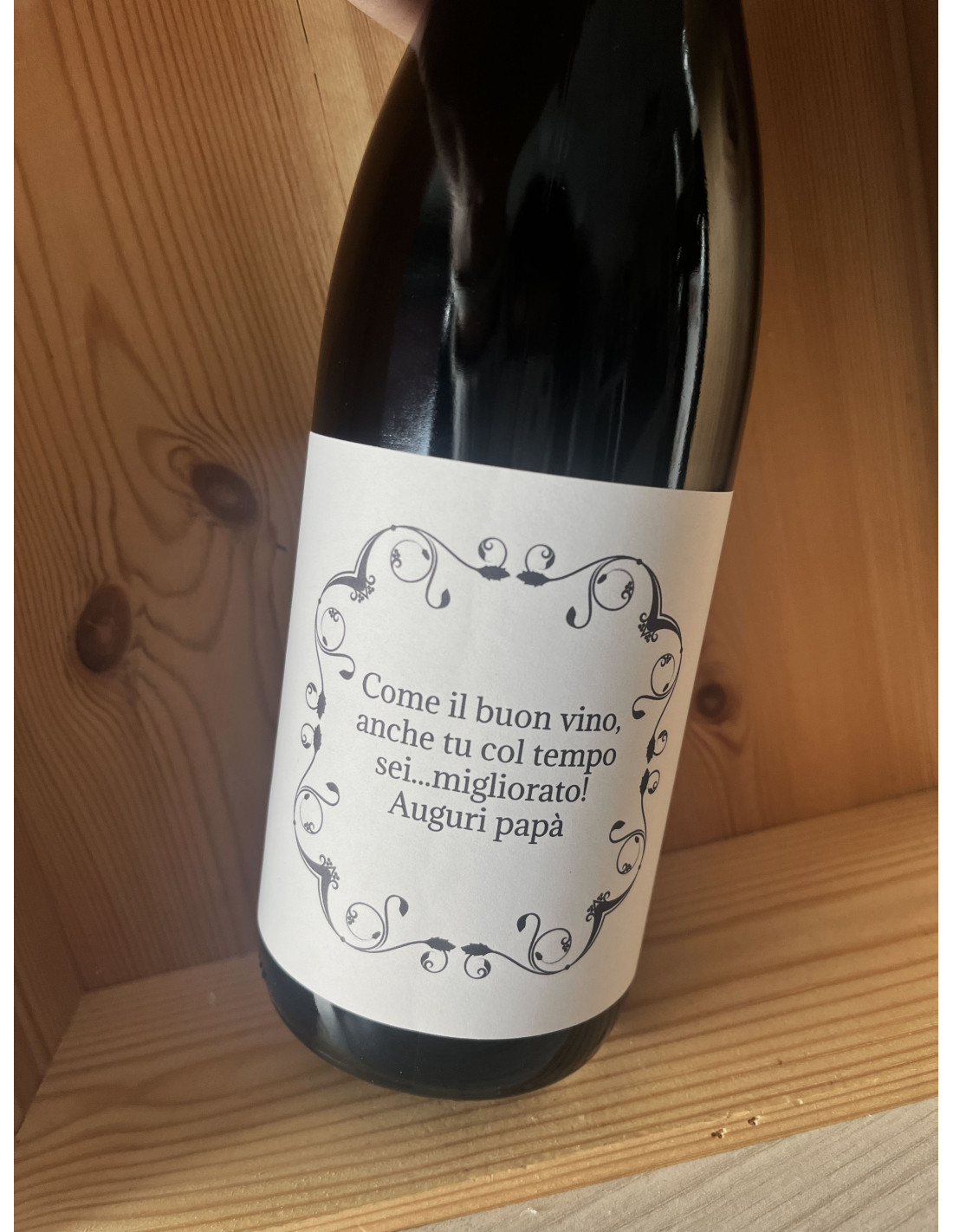 Etichetta personalizzata della bottiglia di vino del 25
