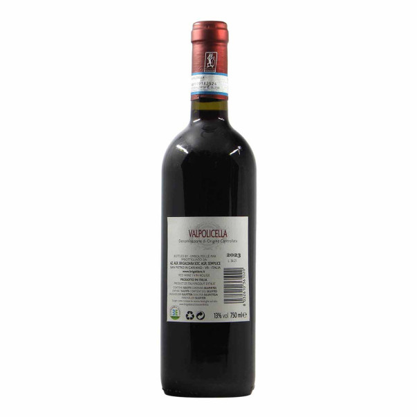 BOTTIGLIA VINO PERSONALIZZATA VALPOLICELLA DOC 2023 BRIGALDARA