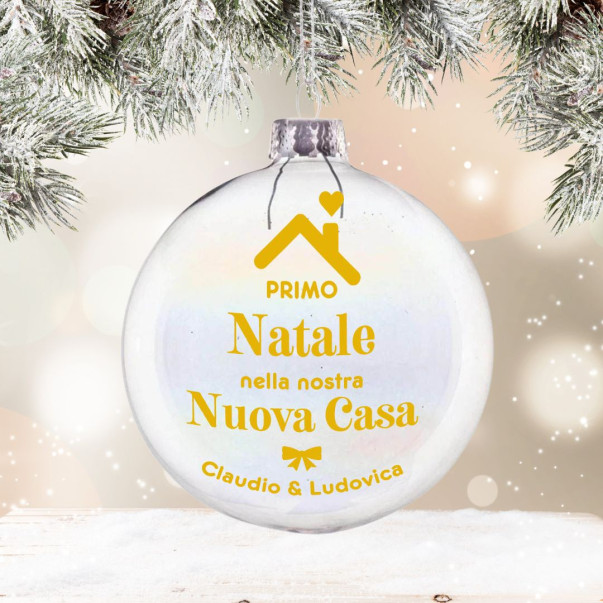 PALLINE DI NATALE PERSONALIZZATE IN VETRO 10 CM