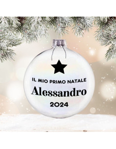 PALLINE DI NATALE PERSONALIZZATE IN VETRO 10 CM