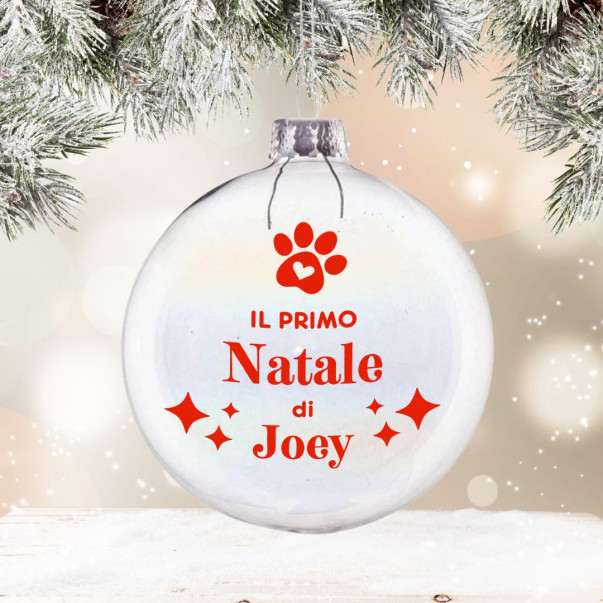 PALLINE DI NATALE PERSONALIZZATE IN VETRO 10 CM