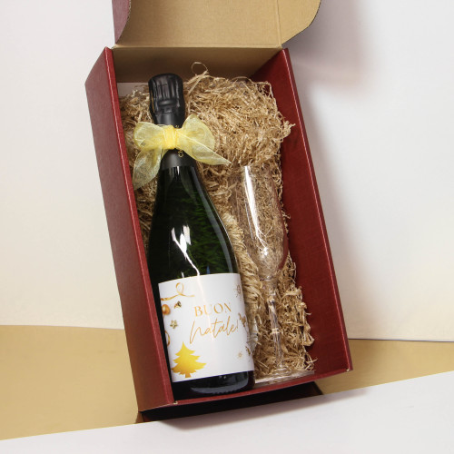 CONFEZIONE REGALO CHAMPAGNE E FLUTE...