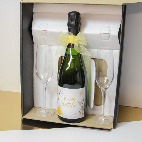 CONFEZIONE REGALO CHAMPAGNE E DUE...