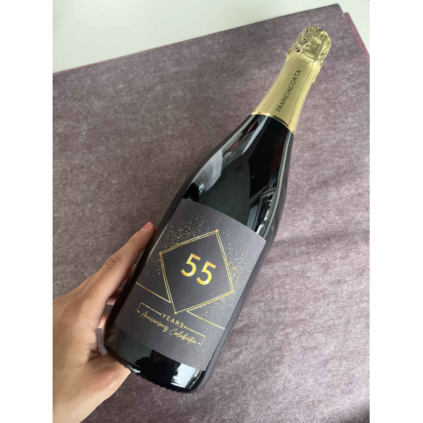 BOTTIGLIA VINO PERSONALIZZATA FRANCIACORTA BRUT SATEN 2020 COLA BATTISTA