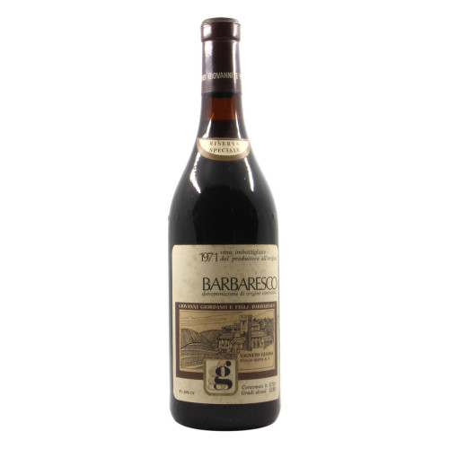 BARBARESCO RISERVA SPECIALE 1971 GIORDANO GIOVANNI