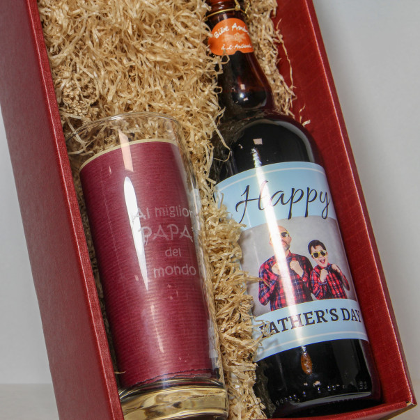 CONFEZIONE BIRRA E BOCCALE PERSONALIZZATI 75CL