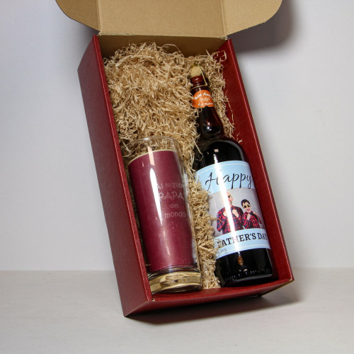 CONFEZIONE BIRRA E BOCCALE PERSONALIZZATI 75CL