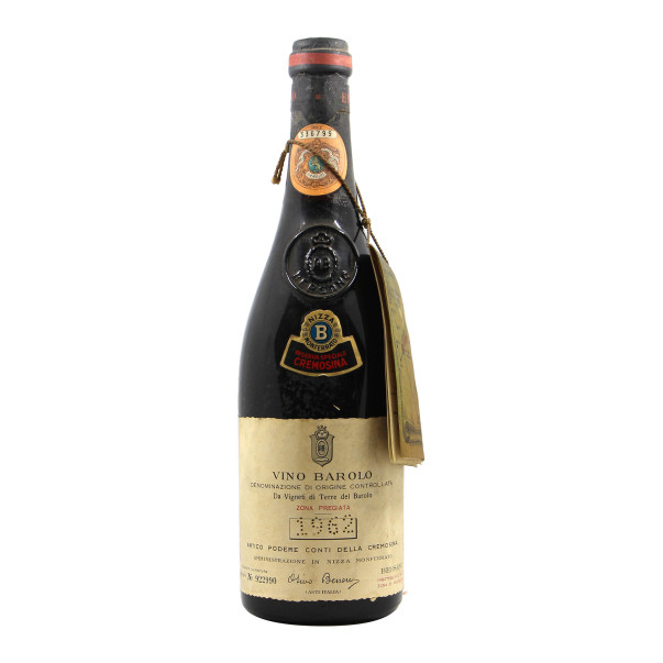 BAROLO RISERVA SPECIALE CREMOSINA 1962 BERSANO