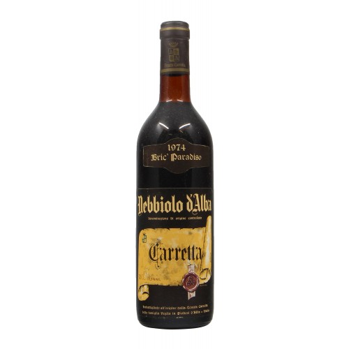 NEBBIOLO D'ALBA BRIC PARADISO 1974 TENUTA CARRETTA Grandi Bottiglie